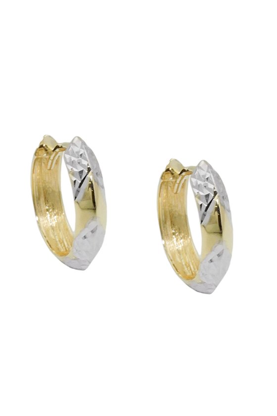 HOOP EARRINGS BICOLOR 9K GOLD