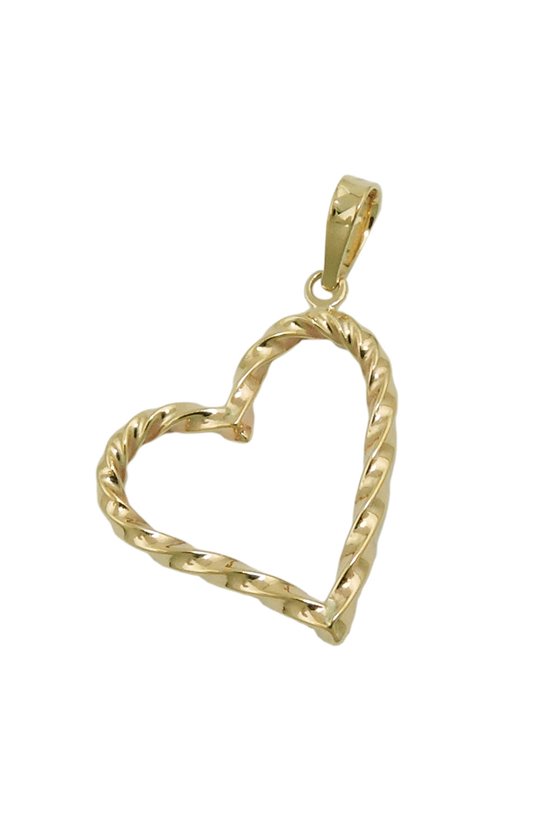PENDANT HEART TWISTED 9K GOLD