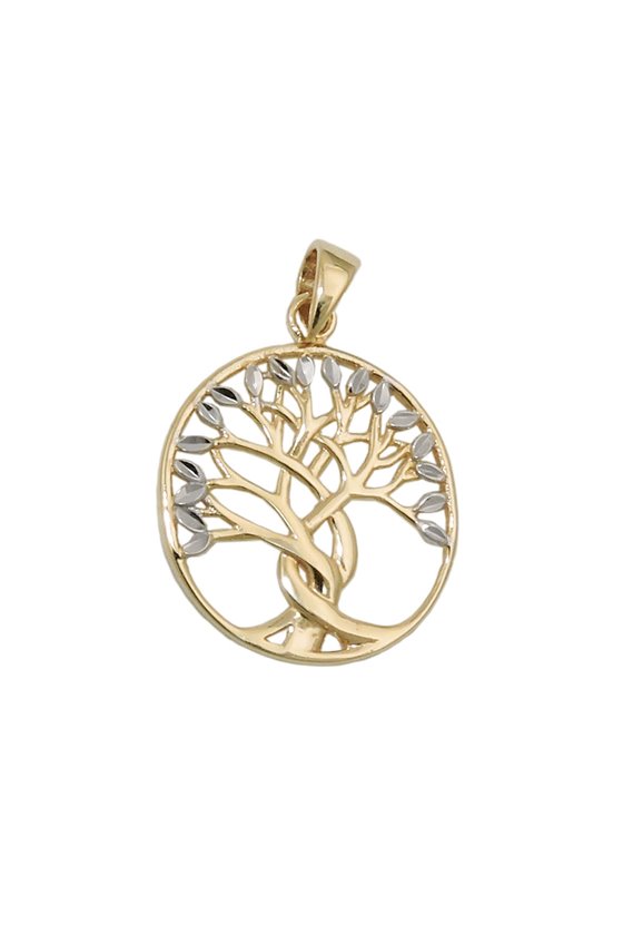 PENDANT TREE OF LIFE BICOLOR 9K GOLD
