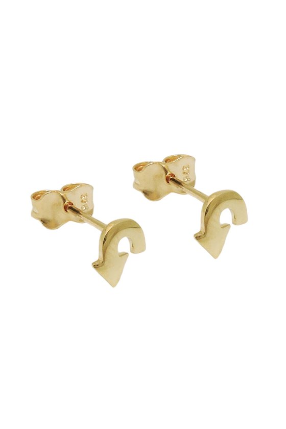STUD EARRINGS RETURN ARROW 9K GOLD