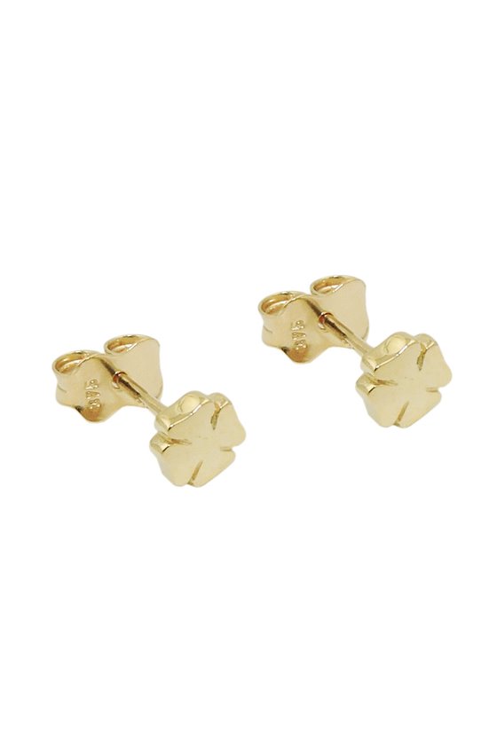 STUD EARRINGS CLOVERLEAF 9K GOLD