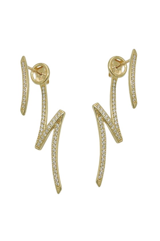 STUD EARRINGS ZIRCONIAS 9K GOLD