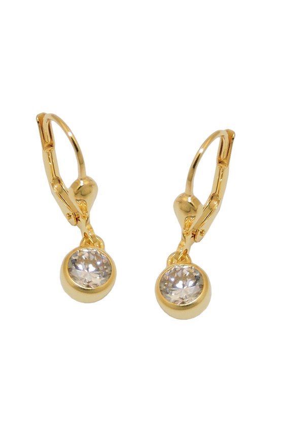 EARRING ZIRCONIA WHITE 8K GOLD