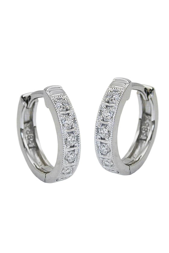 EARRING BRILLIANT-0,14K 14K WHITE GOLD