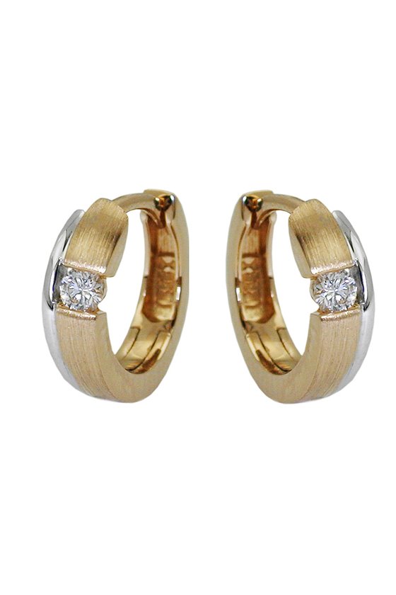 HOOP EARRINGS BRILLIANT-0,115K 14K GOLD