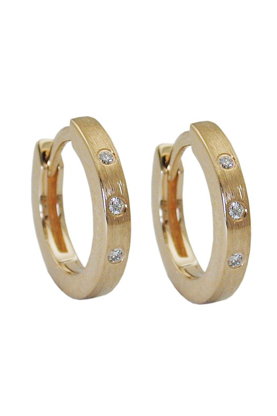 HOOP EARRINGS BRILLIANT-0,03K 14K GOLD