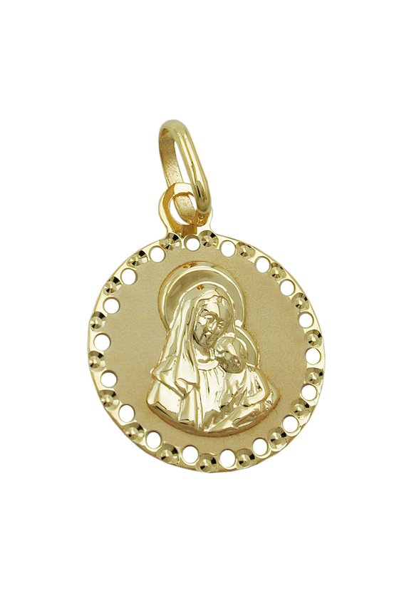 PENDANT MOTHER MARY WITH CHILD 9K GOLD
