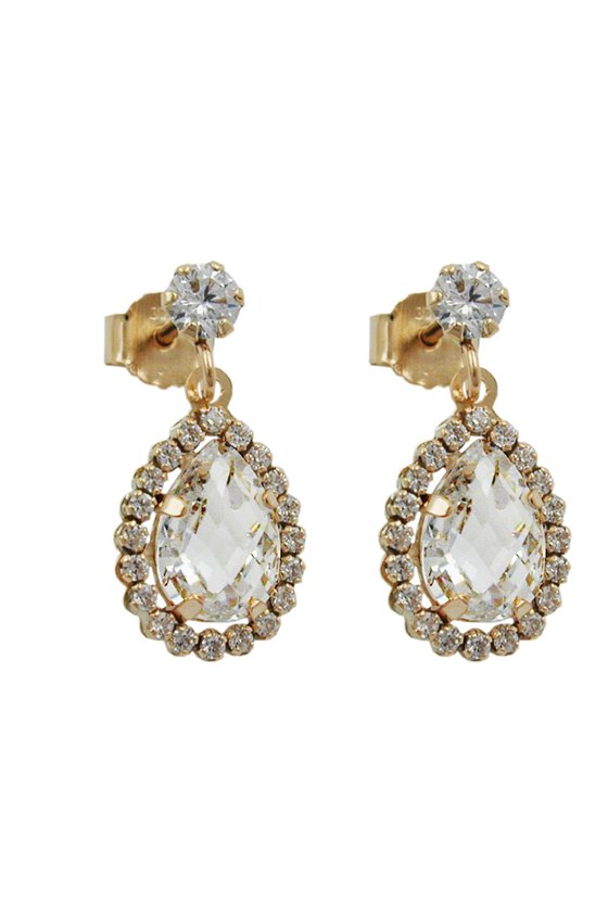 EARRINGS WITH ZIRCONIAS 9K GOLD