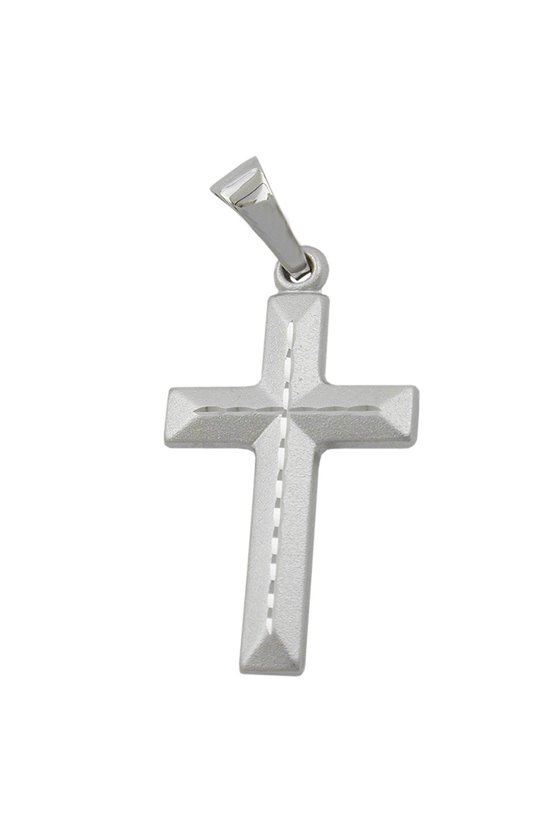 PENDANT CROSS 9K WHITEGOLD