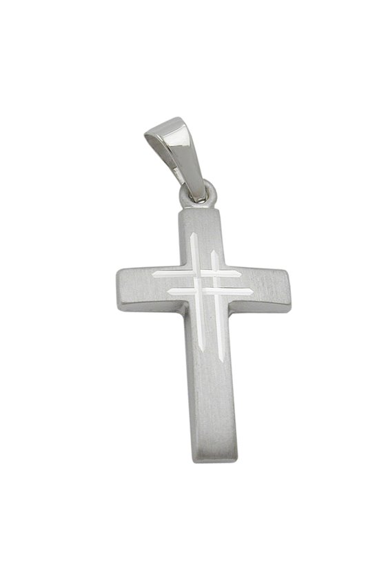 PENDANT CROSS 9K WHITEGOLD