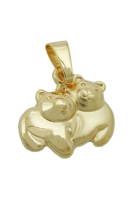 PENDANT BEARS MATT-SHINING 9K GOLD