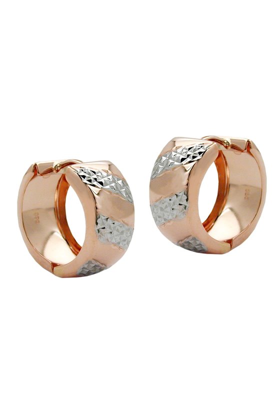 HOOP EARRINGS BICOLOR 9K REDGOLD