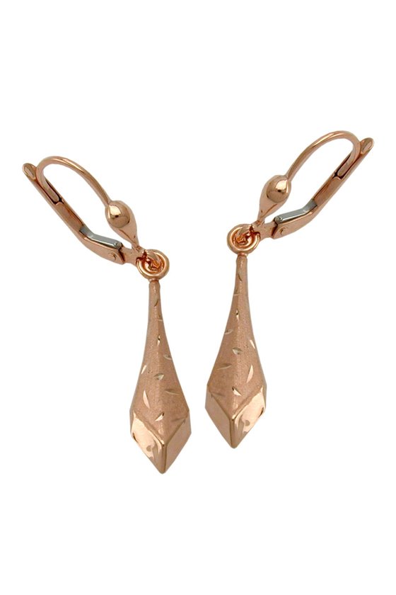 LEVERBACK EARRINGS 9K REDGOLD