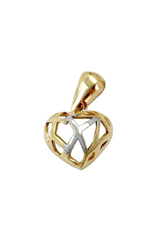 PENDANT HEART WITH HOLES 9K GOLD
