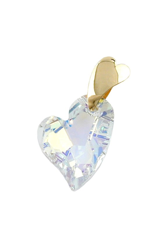 PENDANT HEART WITH ZIRCONIA 9K GOLD