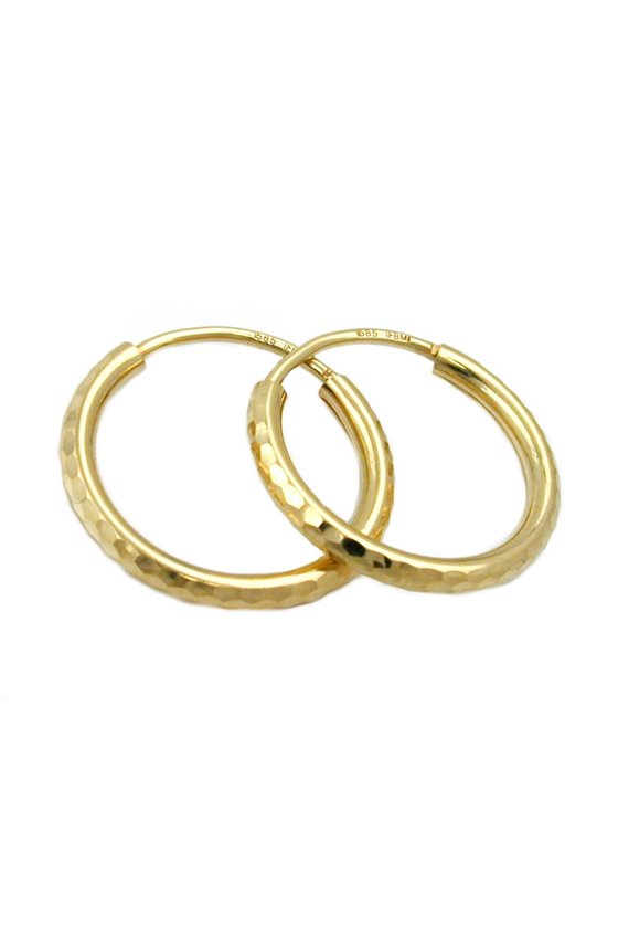 HOOP EARRINGS 15MM 14K GOLD