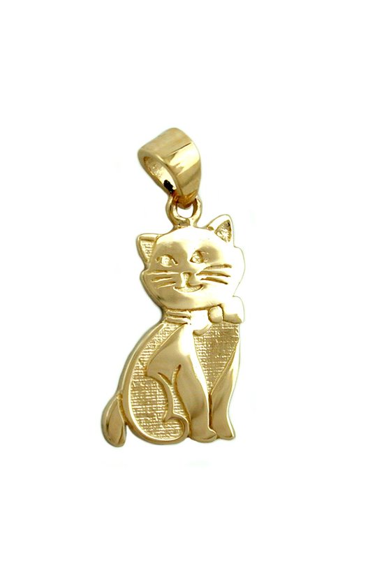 PENDANT CAT 9K GOLD