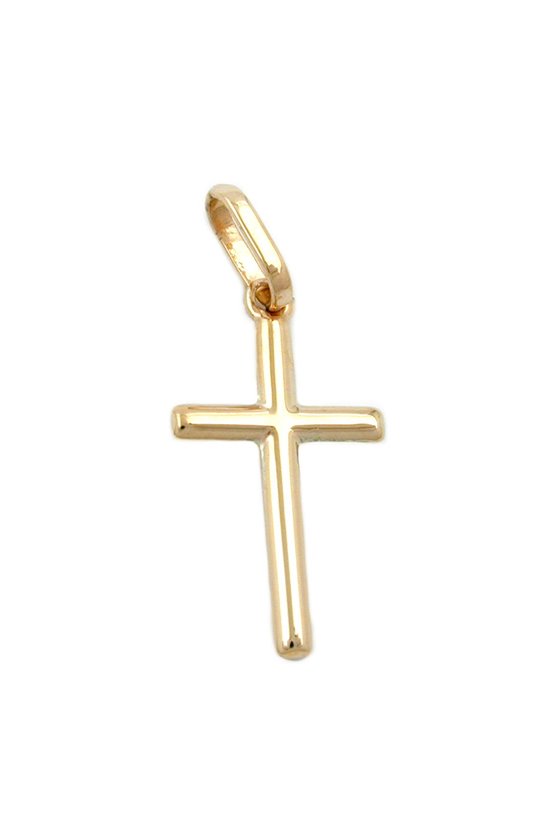 PENDANT SMALL CROSS POLISHED 9K GOLD
