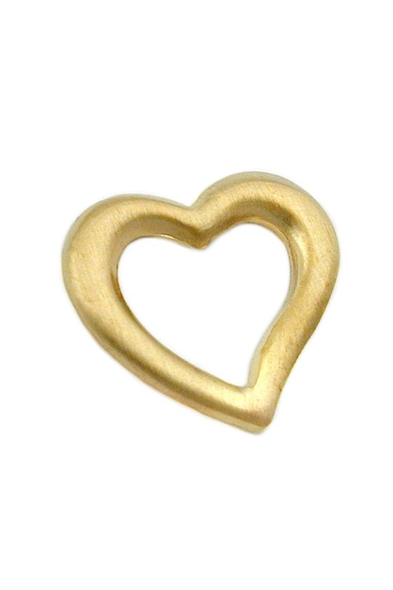 PENDANT HEART MATTE FINISH 9K GOLD