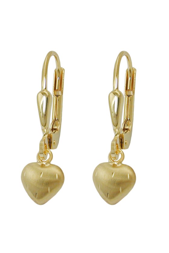 LEVERBACK EARRINGS LITTLE HEART 8K GOLD