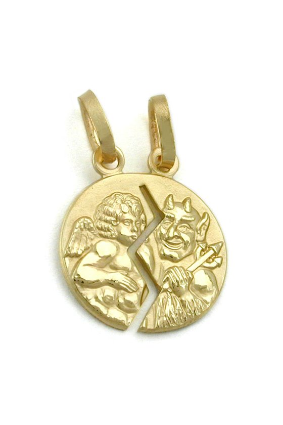 FRIENDSHIP PENDANT ANGEL & DEVIL 9K GOLD