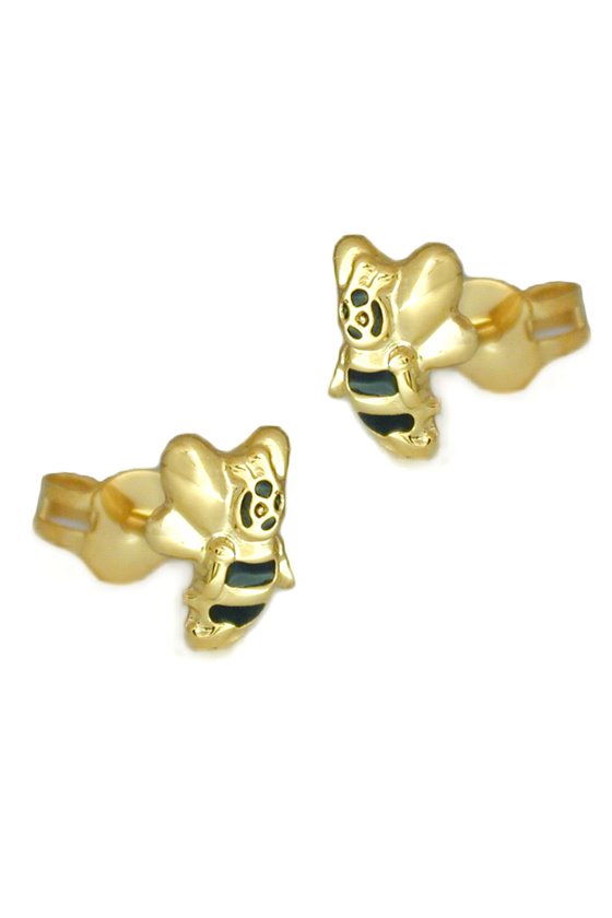 STUD EARRINGS HONEY BEE 9K GOLD