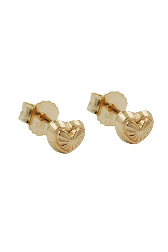 STUD EARRINGS HEARTS 4MM 9K GOLD