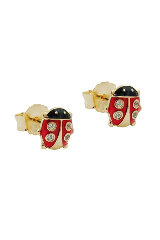 STUD EARRINGS LADYBIRD 5MM 9K GOLD