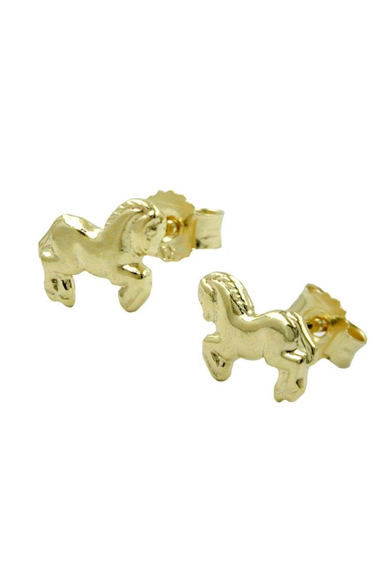 STUD EARRINGS HORSE 8K GOLD