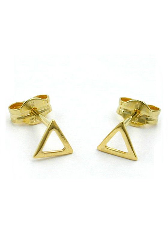 STUD EARRINGS TRIANGLE 8K GOLD
