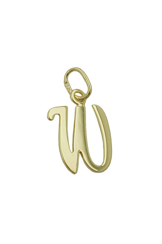 PENDANT LETTER W 8K GOLD