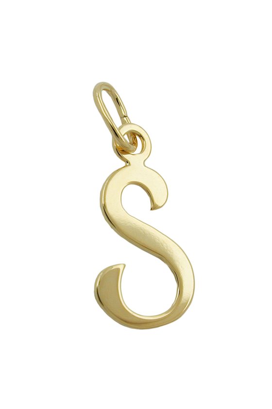 PENDANT LETTER S 8K GOLD