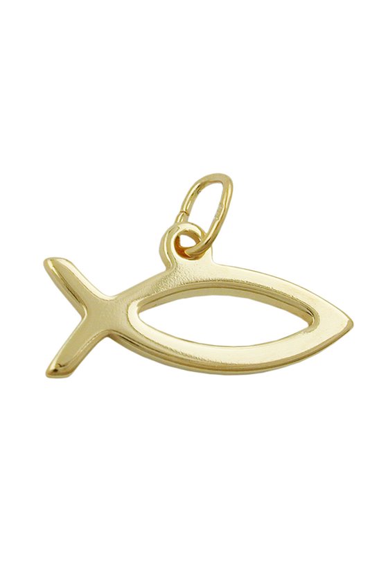 PENDANT JESUS FISH CHRISTIAN SYMBOL 8K GOLD