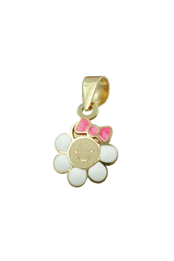 PENDANT FLOWER MULTI-COLOURED 9K GOLD