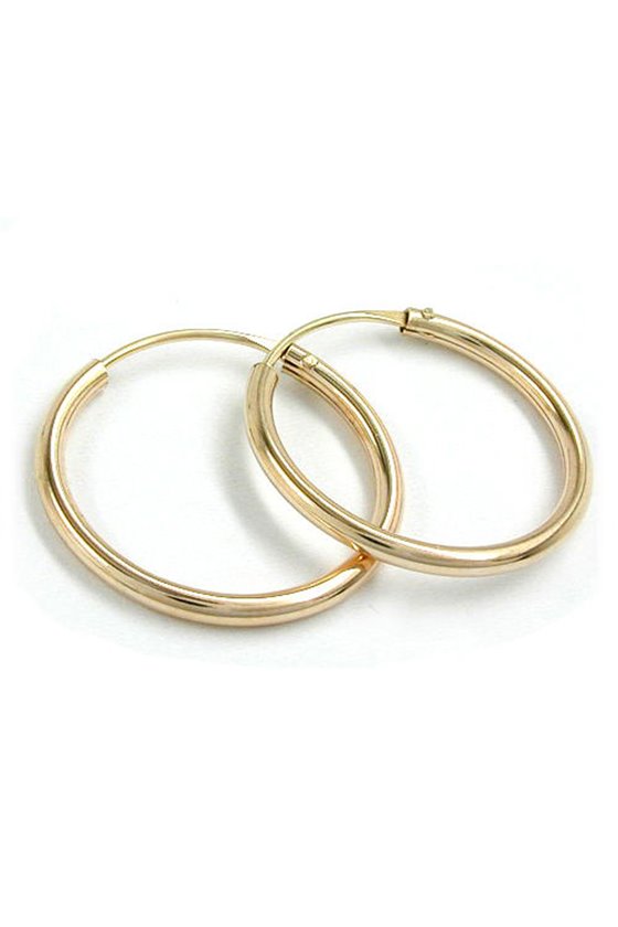 HOOP EARRINGS 14MM 9K GOLD