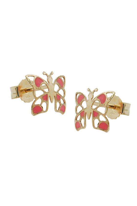 STUD EARRINGS BUTTERFLY 9K GOLD