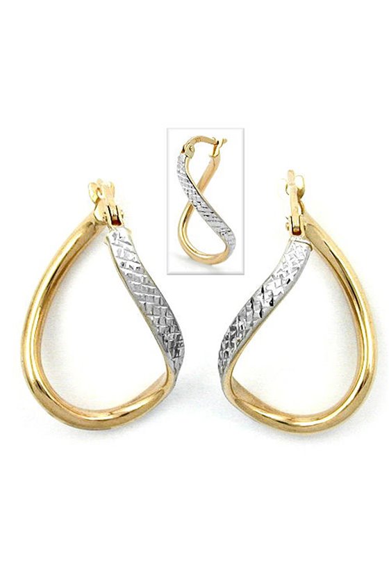 HOOP EARRINGS TWISTED 9K GOLD