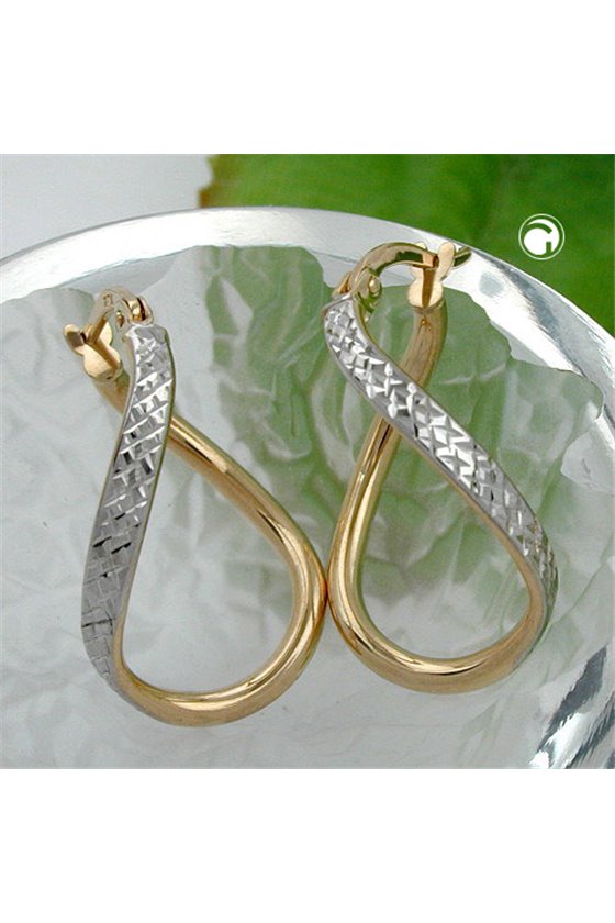 HOOP EARRINGS TWISTED 9K GOLD