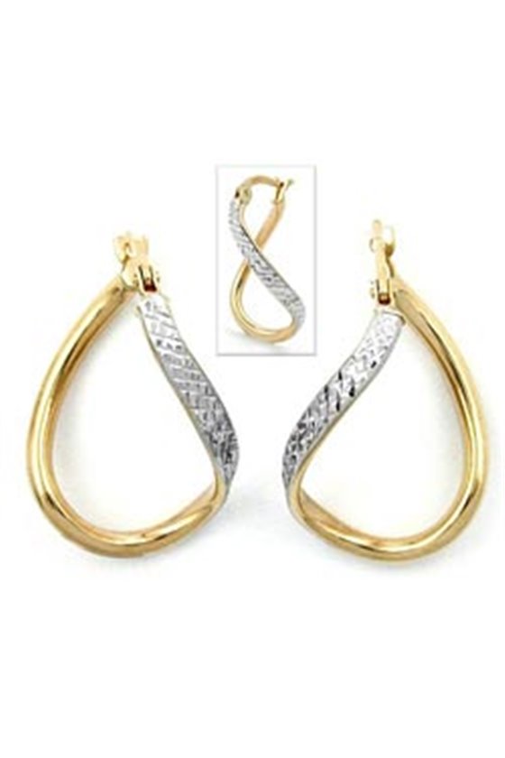 HOOP EARRINGS TWISTED 9K GOLD