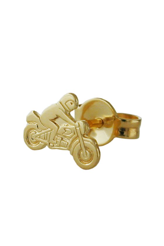 EARSTUD SINGLE MOTORCYCLE 9K GOLD