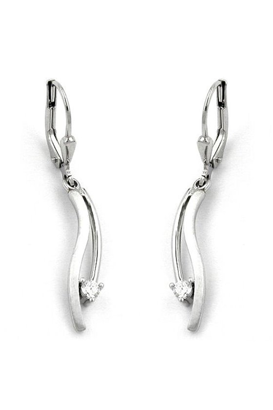 LEVERBACK EARRINGS FANTASY 9K WHITE GOLD