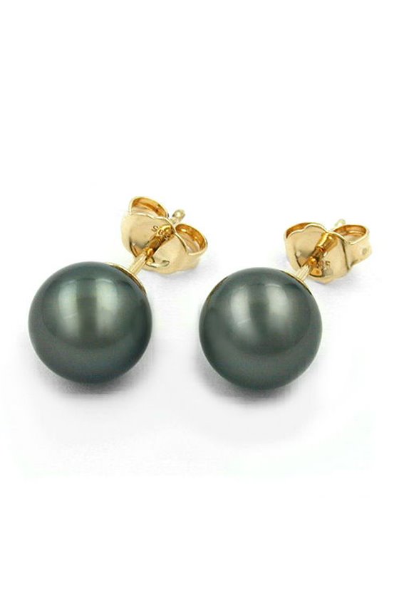 EARRING TAHITI-PEARL 8MM 14K GOLD