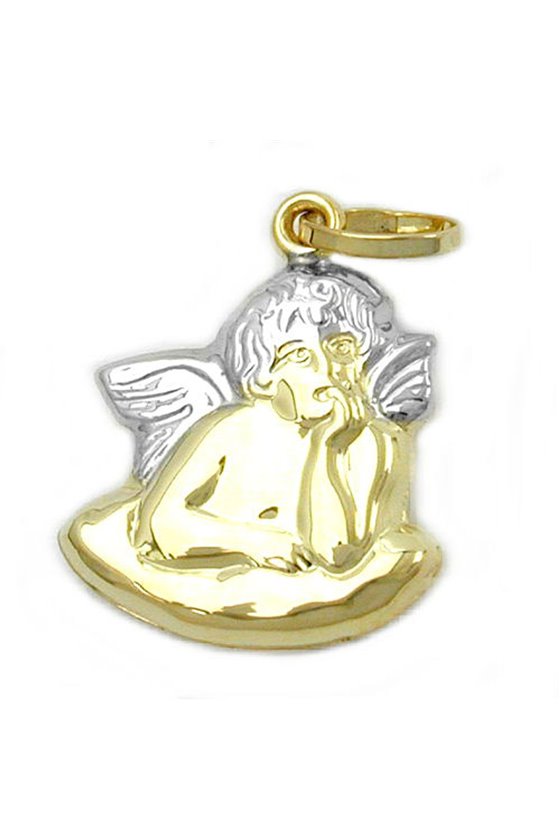 PENDANT ANGEL 16MM 9K GOLD