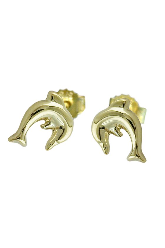 STUD EARRINGS DOLPHIN 9KT GOLD