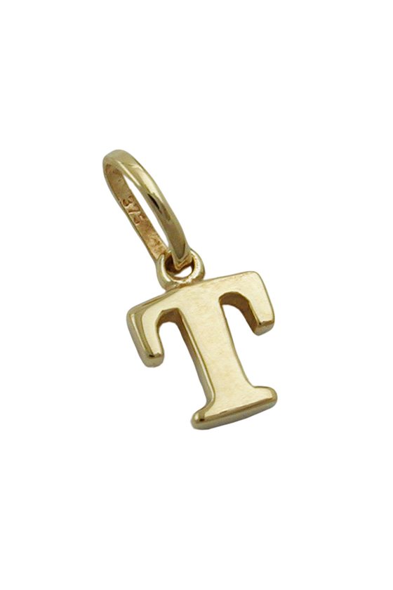 PENDANT INITIALE T 9K GOLD