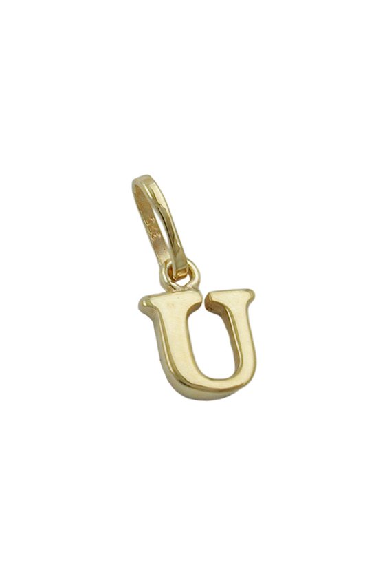 PENDANT INITIALE U 9K GOLD