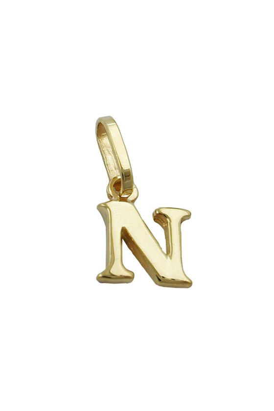 PENDANT INITIALE N 9K GOLD