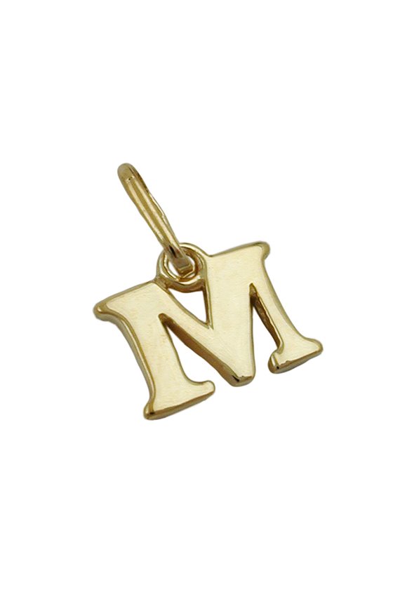 PENDANT INITIALE M 9K GOLD