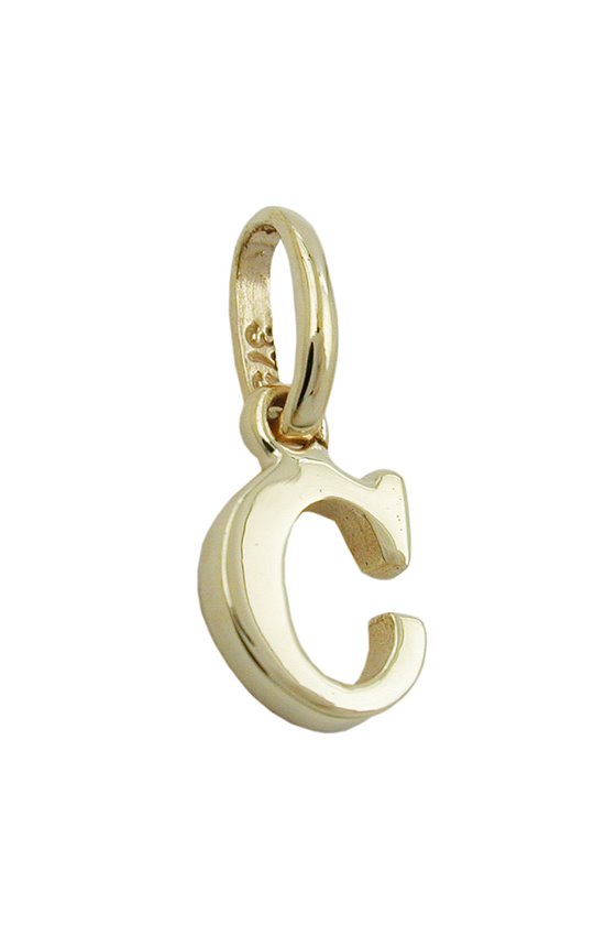 PENDANT INITIALE C 9K GOLD