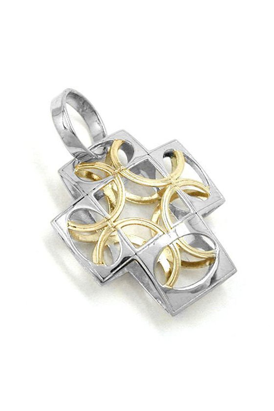 PENDANT CROSS 9K WHITE GOLD
